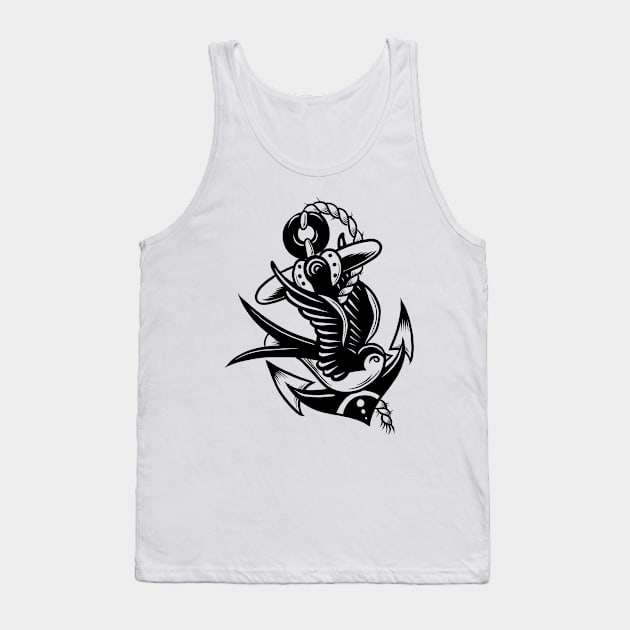 Bird and anchor Tank Top by Adorline